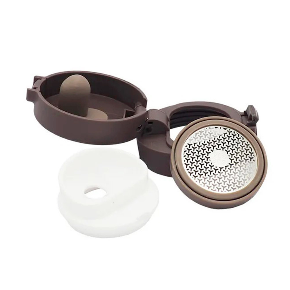 Термокружка 380мл с кнопкой Sakura TM-01-380Z, шампань