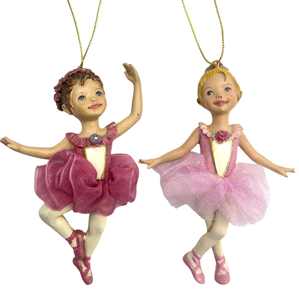 Балерина в розовом, ёлочное украшение