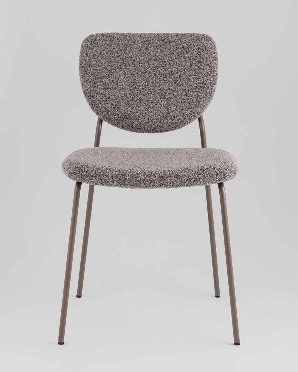 Стул обеденный Gigi тёмно-серый букле серые ножки
