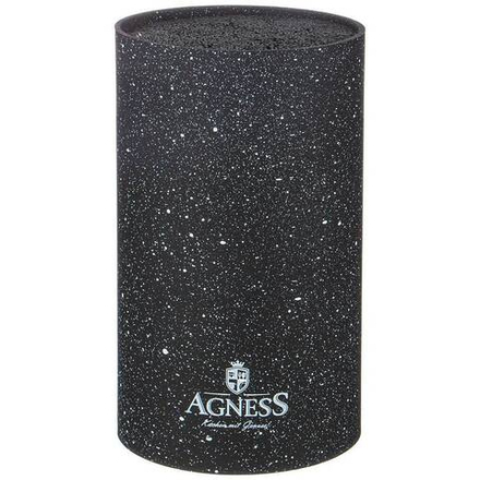 ПОДСТАВКА ДЛЯ НОЖЕЙ AGNESS "BLACK MARBLE" УНИВЕРСАЛЬНАЯ,11*18СМ