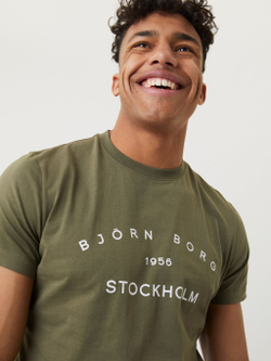 Мужская теннисная футболка Björn Borg Stockholm T-Shirt M - ivy green