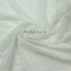 Сетка эластичная экрю в горох 5 мм