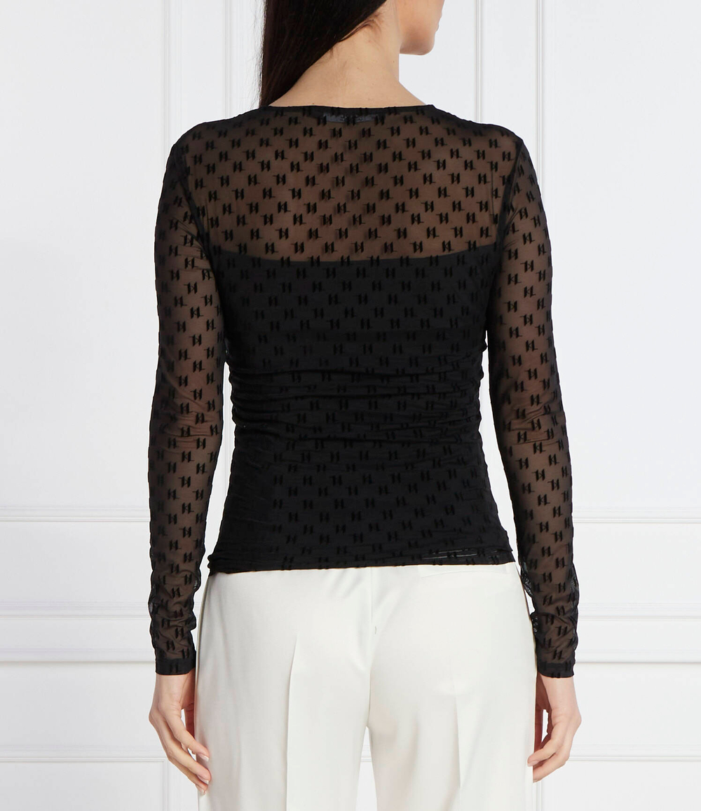 Блузка kl mesh Karl Lagerfeld - черный(240W1730)