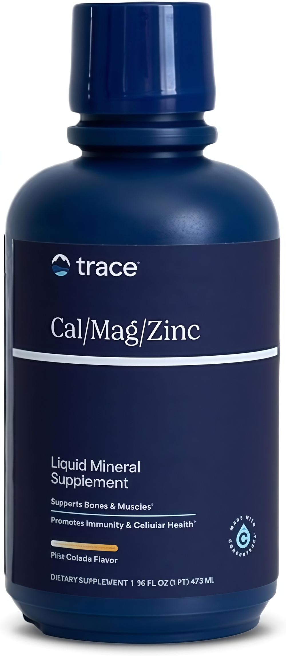 Trace Minerals Liquid Cal / Mag / Zinc + Vitamin D3 473 ml (Пина Колада) Кальций Магний Цинк
