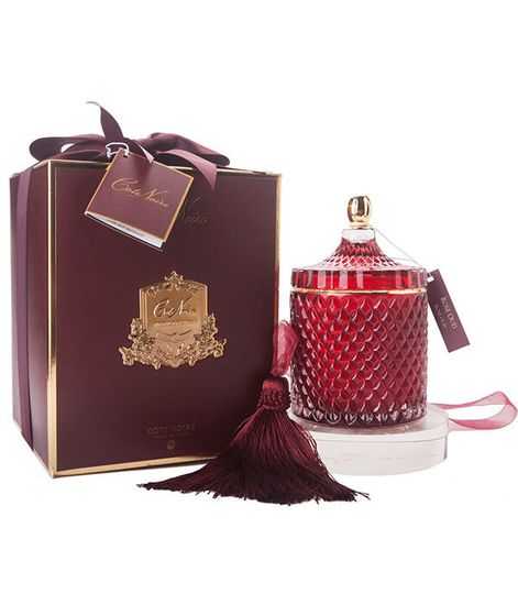 Удовая роза, большая красная свеча Арт-деко с кисточкой, Cote Noire