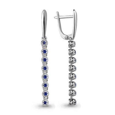 941855 Серьги из Золота с сапфирами