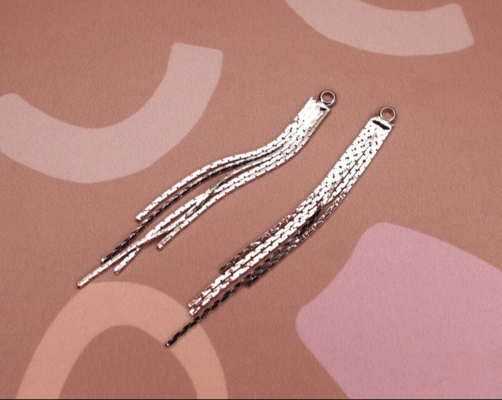 Подвеска шторка 71 мм под серебро