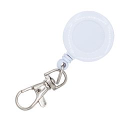 Ретрактор для брелка Москвёнок с карабином белый