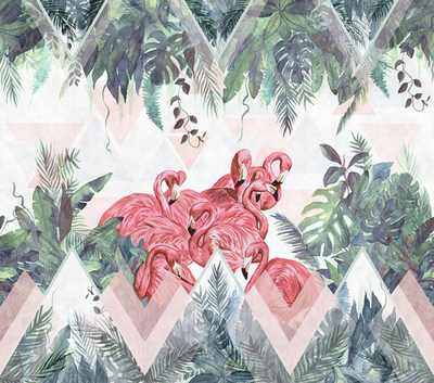 Дизайнерские обои Factura FLAMINGO