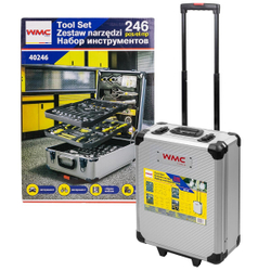 Набор инструментов 246пр. 1/4'',1/2''(6гр.)(4-21мм), в алюминиевом кейсе WMC TOOLS WMC-40246
