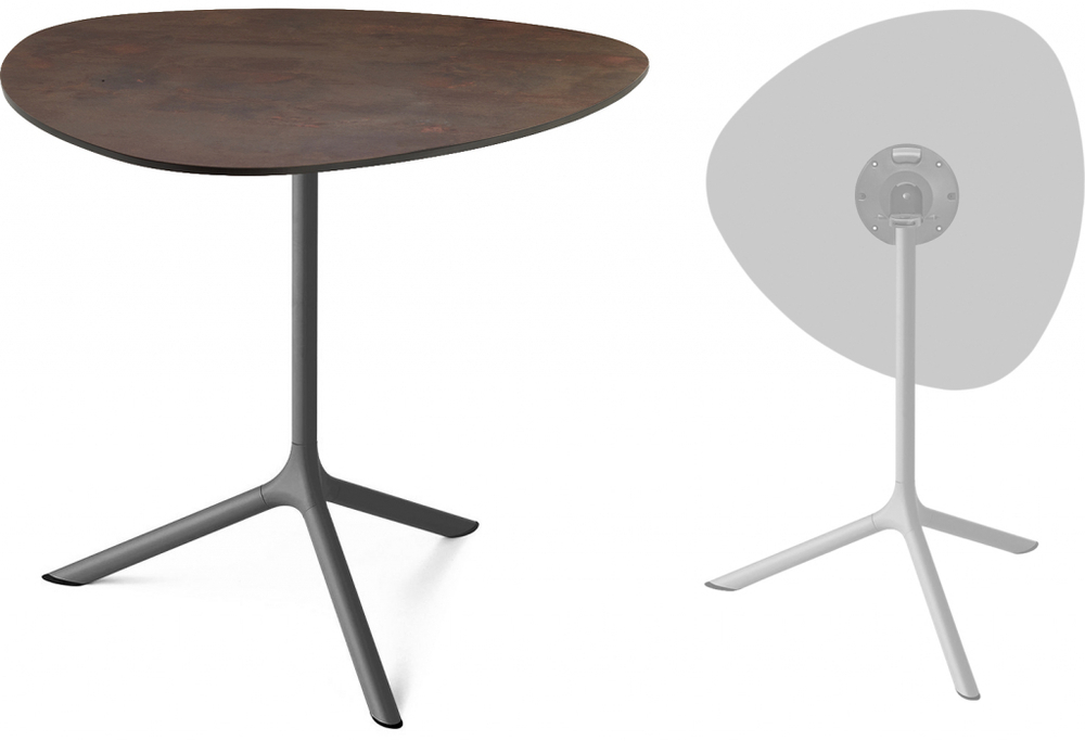 Стол ламинированный обеденный складной Scab Design Tripe Maxi Folding, антрацит, кортен