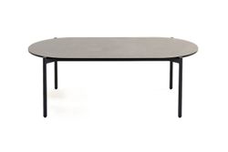 "Диего" журнальный стол из HPL 120х60 H40, каркас темно-серый (RAL7024), цвет "серый гранит"