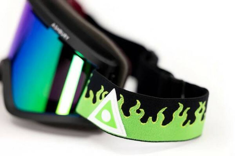 Маска ASHBURY BLACKBIRD GREEN FLAME