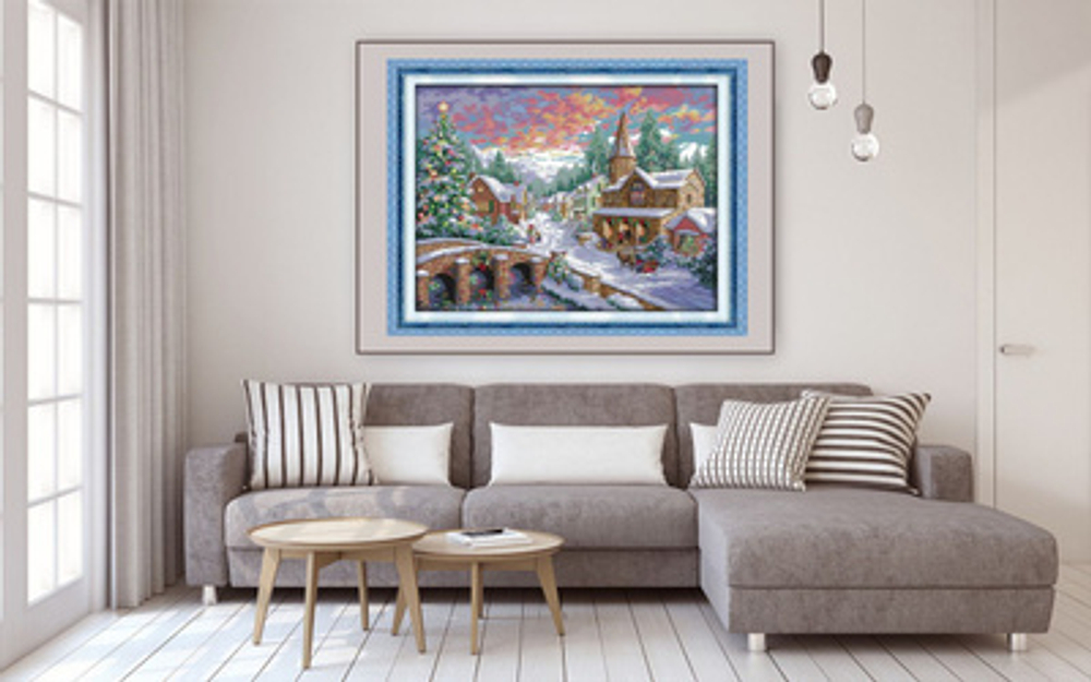 "Снежный пейзаж"-F025 вышивка