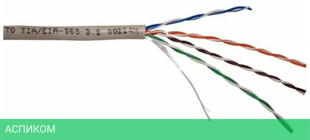 Кабель витая пара Lanmaster NM-UTP5E4PR-CCA серый