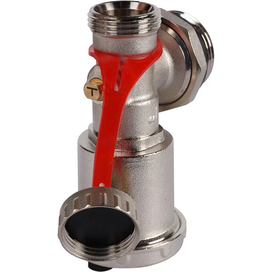 Регулируемый концевой фитинг Rommer 1" с дренажным вентилем и автоматическим воздухоотводчиком