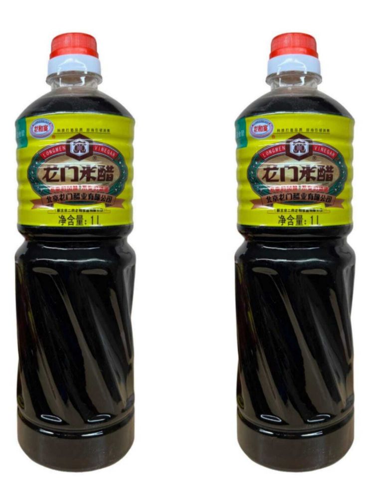 Уксус Longmen Longhekuan рисовый темный, 1 л, 2 шт