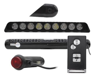 Мигалка-планка-стробоскоп Красно-Синяя-Белая 12-24V 27LED с пультом (365*90*45) (STROB-F27) (1шт)