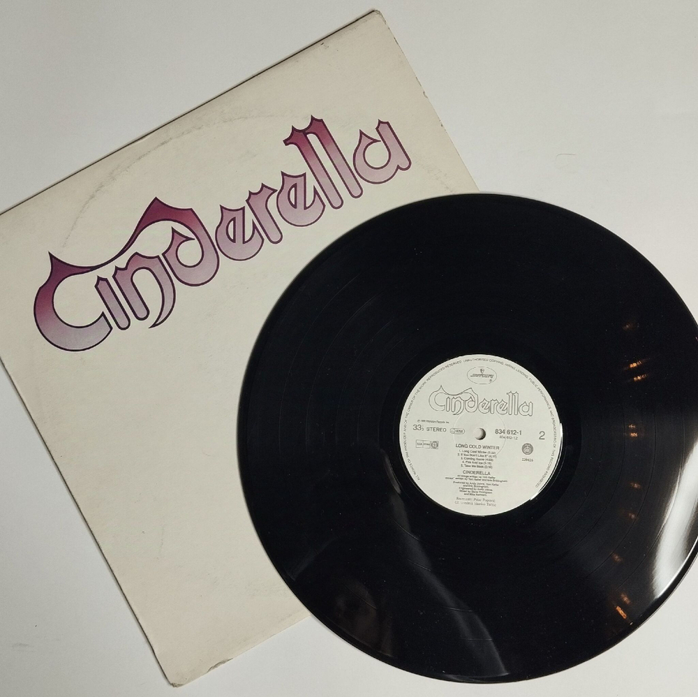 Винтажная виниловая пластинка LP Cinderella Long Cold Winter (Югославия 1988)