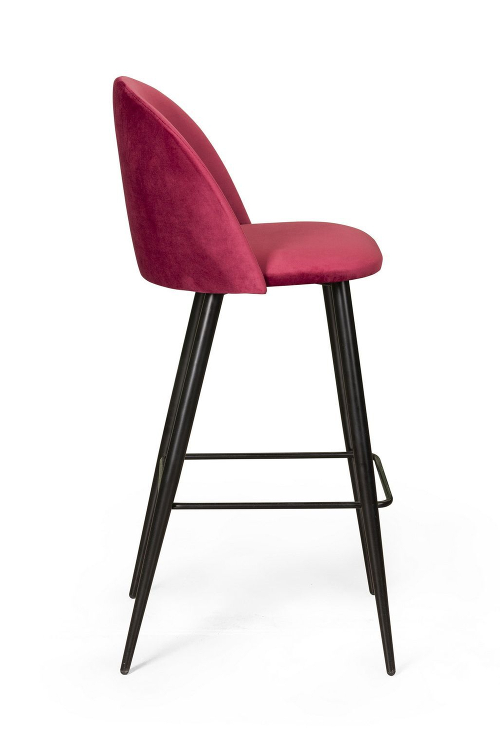 Стул барный Thomas, бархат красный 16