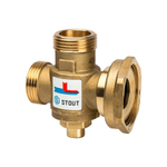 Клапан термостатический смесительный STOUT - 1" x 1" x 1"1/2 (НР/НР/ВР, 60°C)