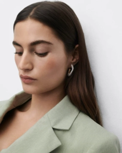 Серьги Pav Sense Hoops серебро 925 пробы покрытое золотом