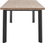 Стол обеденный Виби из массива дуба 195х95х76 см на металлических ножках, в стиле лофт