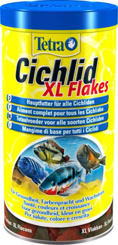 Корм для рыб TetraCichlid XL, корм для всех видов цихлид , крупные хлопья 1л