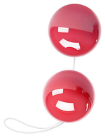 Розовые двойные вагинальные шарики с петелькой