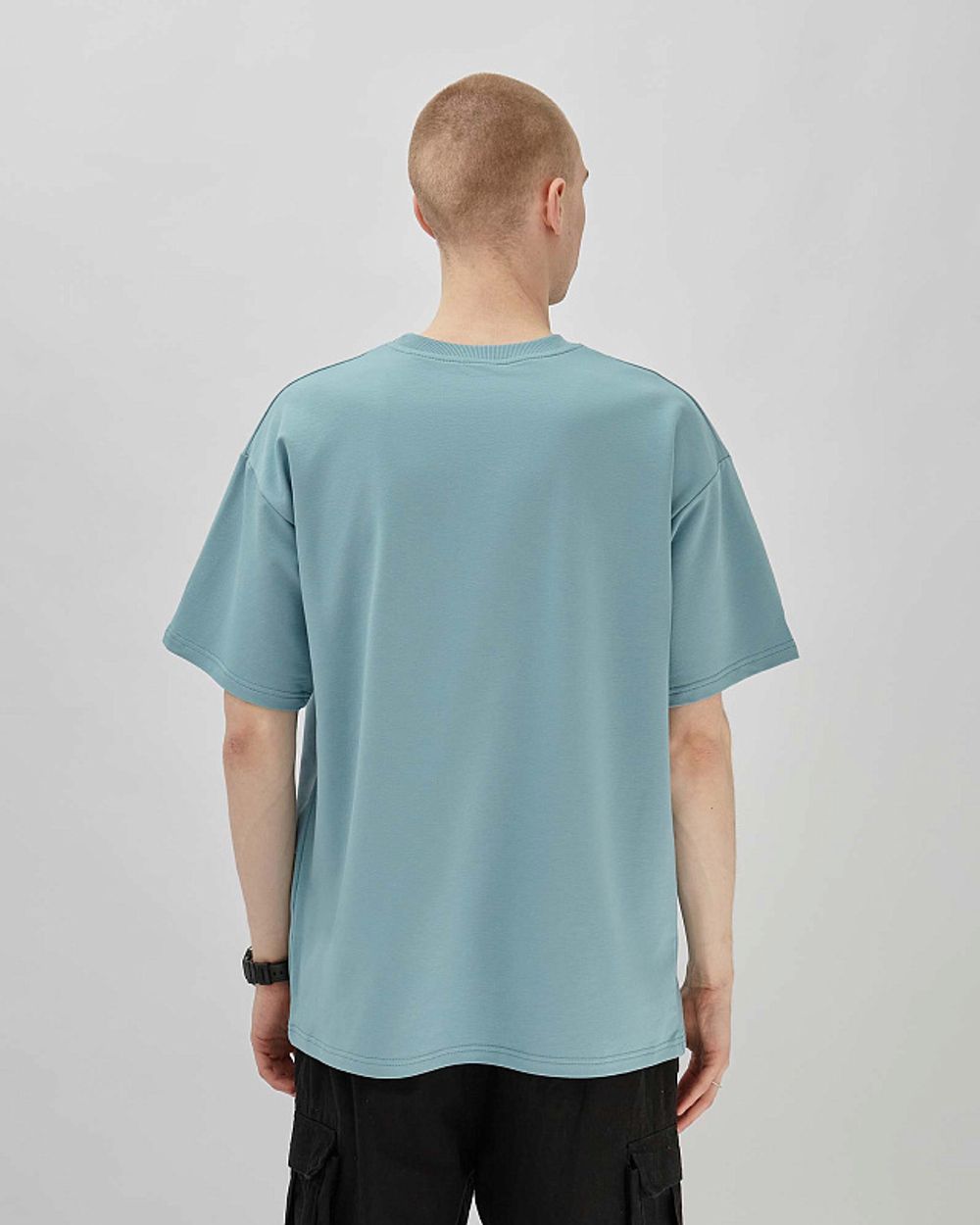 Футболка ANTEATER Phat Pocket 216 Серо-Голубая