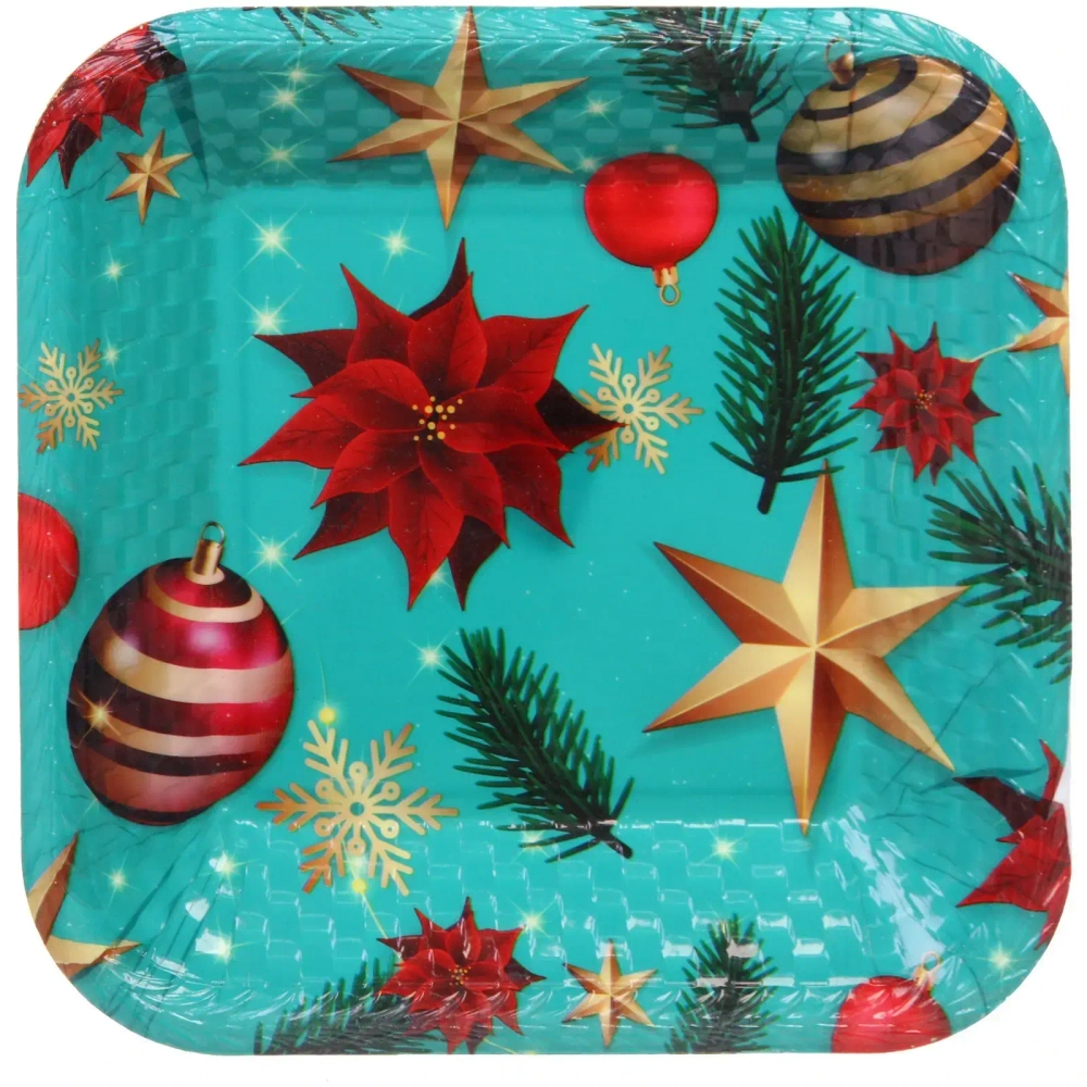 Поднос пластиковый «Вечерний вальс» 25,5*25,5*3,8см