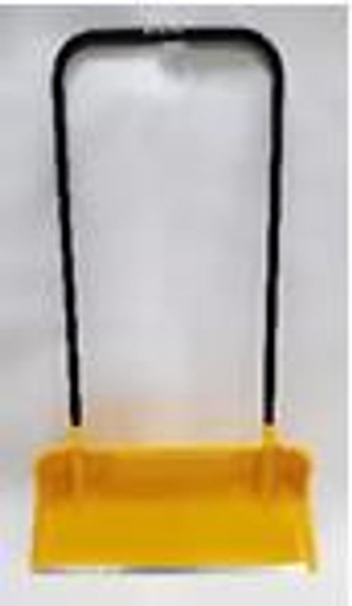 Лопата снеговая Движок пласт. 710х330  ''ТОРОС''  PROTEX  Жёлтый, с ал. пл, ручка, сталь порош.окрас.