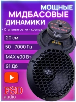 Динамики автомобильные мидбасы 20 см ()
