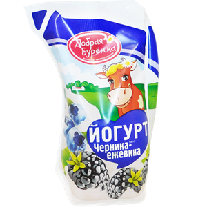 Добрая Буренка Йогурт черника и ежевика 2.5% кувшин 0.900кг