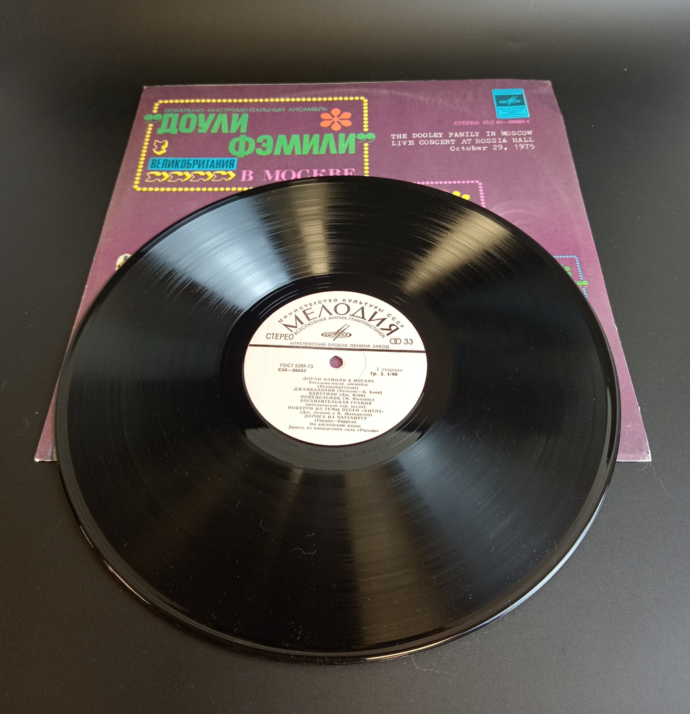 LP The Dooleys / Доули Фэмили В Москве. Великобритания. Виниловая пластинка 12 дюймов. Мелодия СССР.