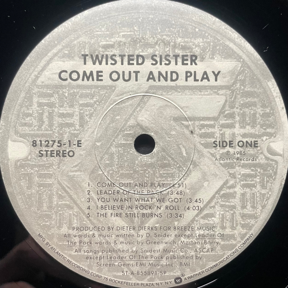 Twisted Sister ‎– Come Out And Play (США 1985г.)