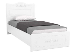 Кровать 900 с настилом Италия ИТ-10 белое дерево