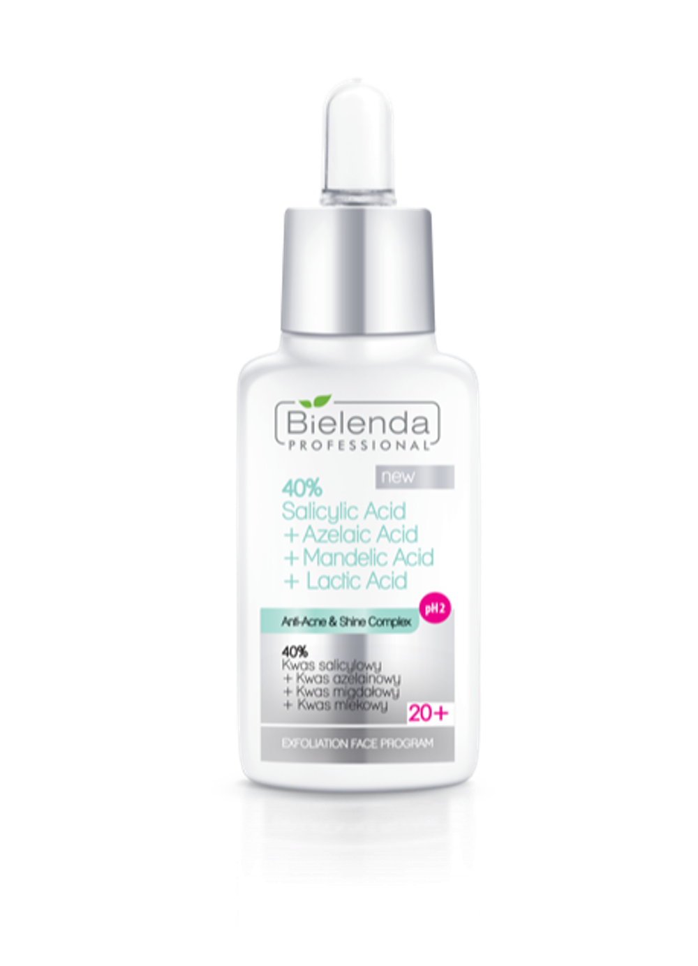 Пилинг для лица ANTI-ACNE Program c cодержание кислот 40% (Салициловая кислота + азелаиновая + миндальная + молочная кислота) рH 2,0; 30 мл