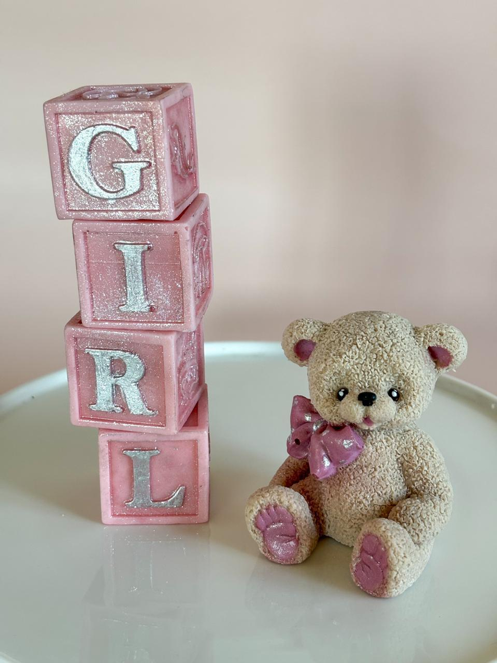 Фигурка из шок. глазури "Кубики розовые girl"