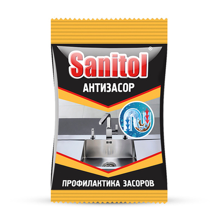 Средство для чистки труб от засоров Sanitol Антизасор, 90 г