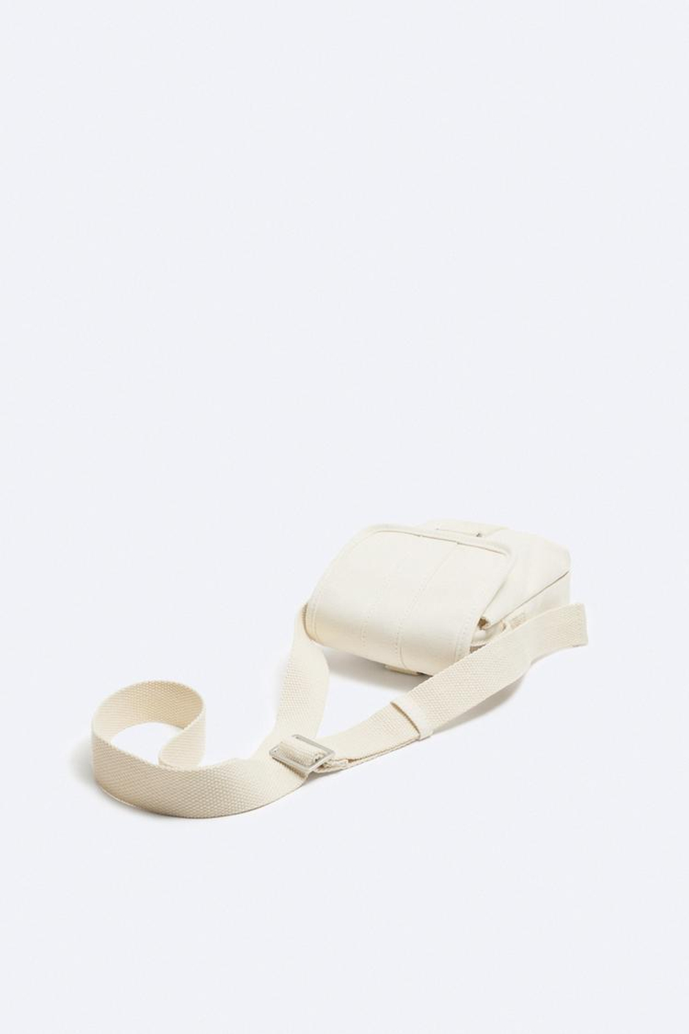 ZARA ВЕРТИКАЛЬНАЯ ХОЛЩОВАЯ СУМКА, ЭКРЮ