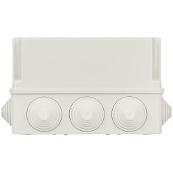 Распаячная коробка ЭРА KORv-190-140-120-10g-44 ОП серая 190х140х120мм на винтах 10 гермовводов IP44