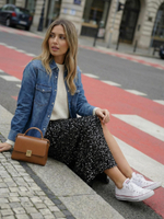 Юбка макси с разрезом и пайетками бархатная