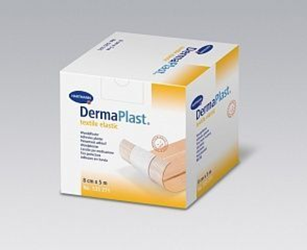DERMAPLAST textile elastic - Эластичный гипоаллерг. пластырь, цв. кожи: 5 м х 6 см