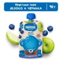 Nestle пауч пюре яблоко и черника 90г с 5 месяцев