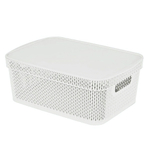 Корзина для хранения Keeplex Ajur с крышкой 11л 38х27х14,3см белое облако