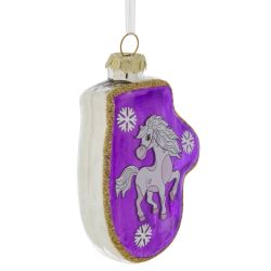 GAEM Украшение новогоднее "Варежка с лошадкой", L6,5 W2 H10,5 см