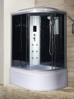 Душевая кабина RIVER  DUNAY 120/90/44  TH L 120х90 см,  тонированное стекло, поддон высокий, радио, левосторонняя