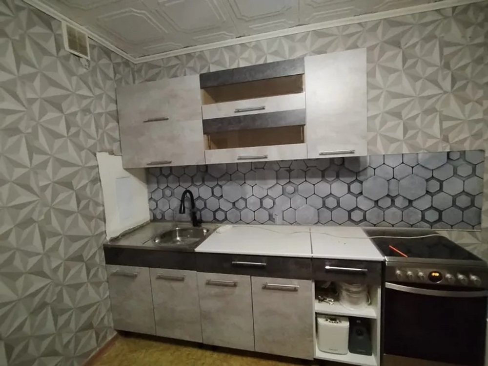 Кухонный гарнитур Маша 2,0 м Бетонный камень/Угольный камень