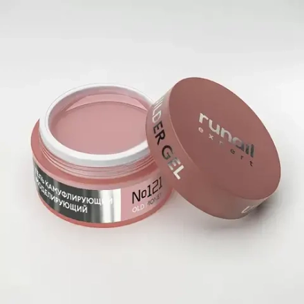 Runail Expert Гель моделирующий UV BUILDER GEL №121 слабопигментированный розовый, 50г банка